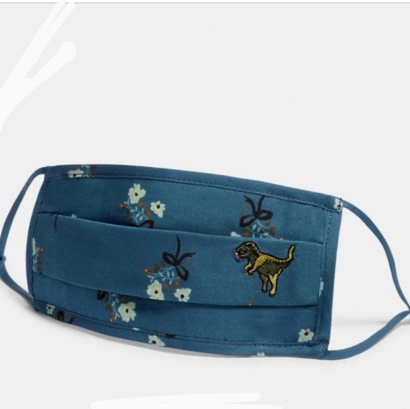 💥Last One Rexy Face Mask w/ Floral Print in Blue - Picture 2 of 5